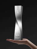 Metal Twisting Column Trophy Award with UV Printing