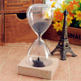 Magnetic Sand Timer with Wooden Base