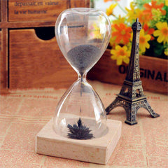Magnetic Sand Timer with  Wooden Base