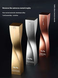 Metal Twisting Column Trophy Award with UV Printing