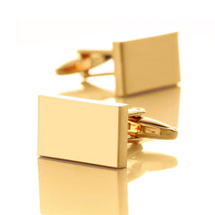 Silver Stainless Steel Men’s Plain Cufflinks