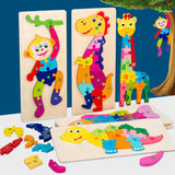 Montessori 3D Educational Pegged Puzzles Board