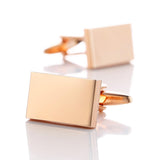 Silver Stainless Steel Men’s Plain Cufflinks