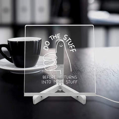 LED Night Light Beech Wooden Base Display Stand