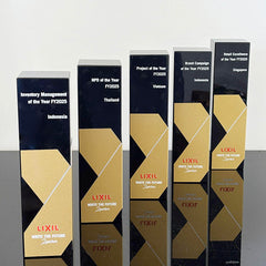 Black Crystal Glass Awards Trophy