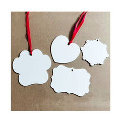 Double Sided Arabesque Shaped Sublimation Aluminum Ornaments