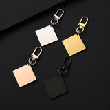 Customizable Stainless Steel square Laser Engraved logo