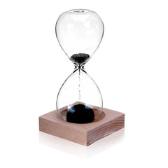 Magnetic Sand Timer with  Wooden Base