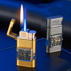 Cigarette Lighter with Watch Blue Flame