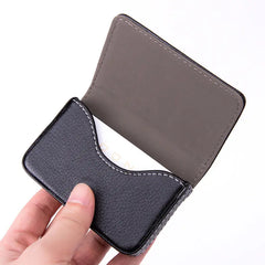 PU Leather Business Card Holder Wallet with Magnetic Shut