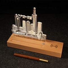 Customizable Rechargeable Acrylic Wireless Charging Table Lamp