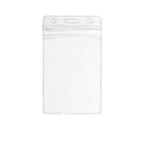 Vertical ID Card Holder with Resealable Zip