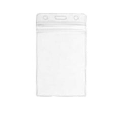 Vertical ID Card Holder with Resealable Zip