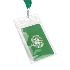 Vertical ID Card Holder with Resealable Zip