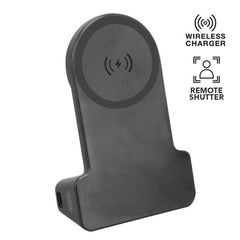 Magnetic Phone Stand with 15W Wireless Charging and Remote Shutter
