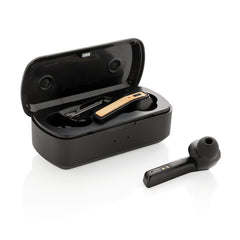 XD Bamboo Free Flow TWS Earbuds in Charging Case