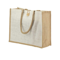 Jute Shopping Bags with Button