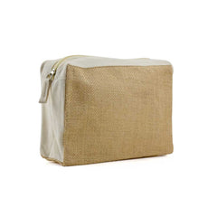Natural Jute with Cotton Zipper Pouches