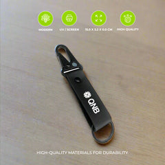 Black PU & Metal Key chain