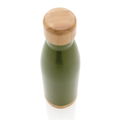 ODESSA - Giftology Double Wall Stainless Bottle with Bamboo Lid and Base