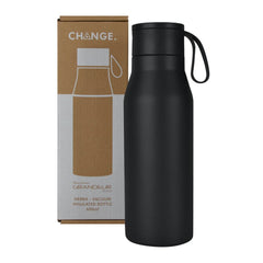 R-NEBRA - CHANGE Collection Recycled Stainless Steel Vacuum Bottle with Loop