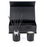 Scented Candle and Aroma Reed Diffuser with 6 Pcs Sticks Gift Sets