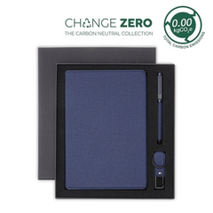 LENZEN - CHANGE ZERO Sustainable Gift Set with Refillable Notebook, Pen & USB Keychain