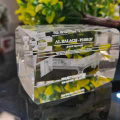 Elegant 3D Laser Engraved Crystal Cuboid