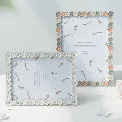 Metal Photo Frame Custom Light Luxury Flower Photo Frame