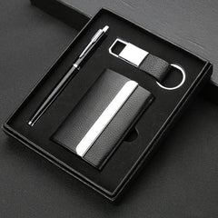 Elegant Card Holder and Keychain Gift Set