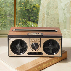 SEVAN - Giftology Retro Wood 10W Bluetooth Speaker with FM