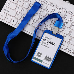 Aluminum Business Card Holder With Lanyard
