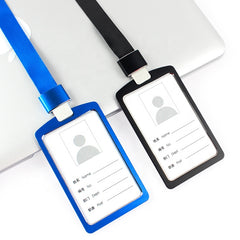 Aluminum Business Card Holder With Lanyard