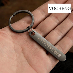 Phone Number Keychains Cute Hollow Out Animals Personalized