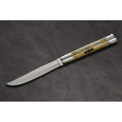 D2 tool steel Filipino Balisongs butterfly Stainless Steel brass with bone with rose wood Inserts