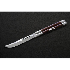 D2 tool steel Filipino Balisongs butterfly Stainless Steel walnut burl wood Inserts