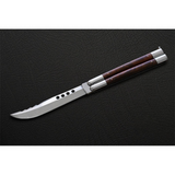 D2 tool steel Filipino Balisongs butterfly Stainless Steel walnut burl wood Inserts