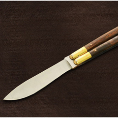 High Carbon Steel Filipino Balisongs butterfly Brass with High grains rosewood or walnut burl wood insert