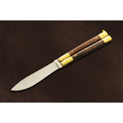 High Carbon Steel Filipino Balisongs butterfly Brass with High grains rosewood or walnut burl wood insert
