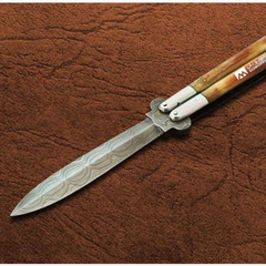 High Carbon Steel Filipino Balisongs butterfly Brass with Stainless Steel with dye bone
