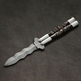 High Carbon Steel Filipino Balisongs butterfly Brass with Stainless Steel with ram Horn