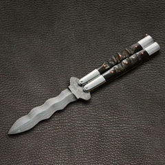 High Carbon Steel Filipino Balisongs butterfly Brass with Stainless Steel with ram Horn