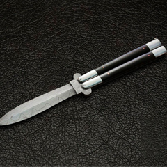 High Carbon Steel Filipino Balisongs butterfly Brass with Stainless Steel with roseWood Inserts