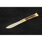 High Carbon Steel Filipino Balisongs butterfly Brass with walnut burl wood Inserts