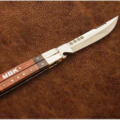 High Carbon Steel Filipino Balisongs butterfly Stainless Steel with High grains rosewood or walnut wood Inserts