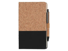 BORSA - eco-neutral A5 Cork Fabric Hard Cover Notebook and Pen Set