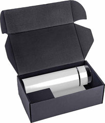 SARGAN - Vacuum Flask with Temperature Lid and Notebook Gift Set