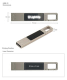 Light-Up Logo USB with Snap Hook