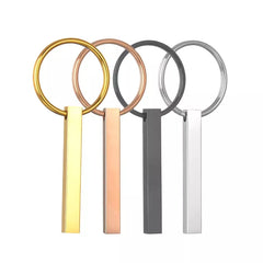 Square Strip Name Keychain Four Sides