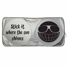 Tipato Silver / Black Polyester Sunshades - Gifto Graphics